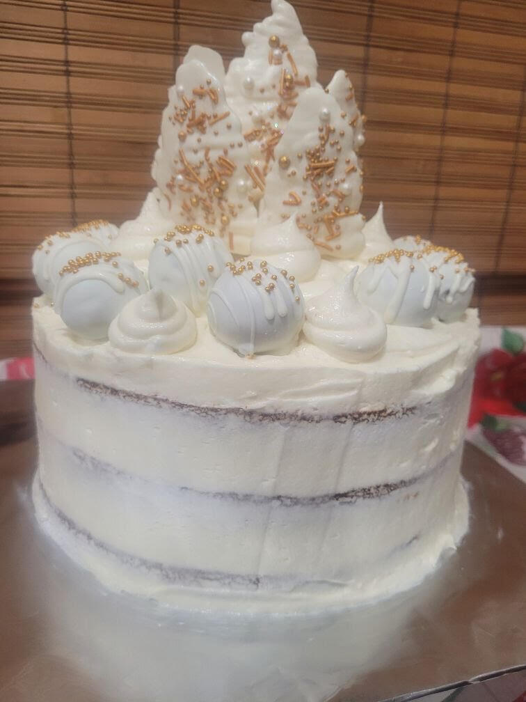 Gingerbread Truffle Naked Cake